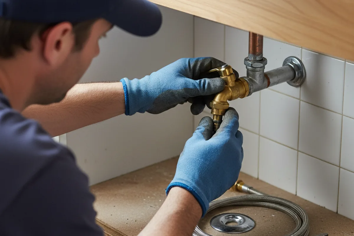 Shutoff valve and fitting work during Faucet and Fixture Repair in Shelbyville